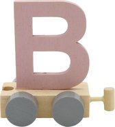 Lettertrein B roze | * totale trein pas vanaf 3, diverse, wagonnetjes bestellen aub