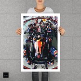 ALUXEM® F1MAX - Pitstop Award Red Bull Racing - Poster op Aluminium - Max Verstappen - 60x90 cm