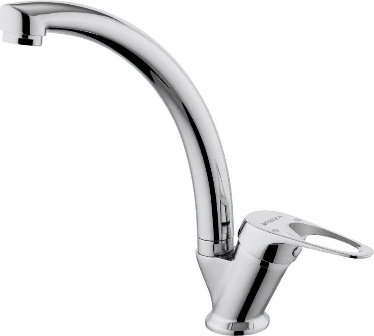 GPD Keukenmengkraan TE30 aanrecht kraan 304 roestvrij staal warm & koud water mengkraan