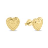 Xoo - Oorbellen - Oorstekers - Oorknoppen - Hartje - Hartjes - Heart - Liefde - Zirkonia - Minimalistische oorbellen - 925 zilver - Goud - Gold plated