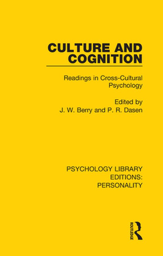 Psychology Library Editions: Personality - Culture and Cogni ... - cover