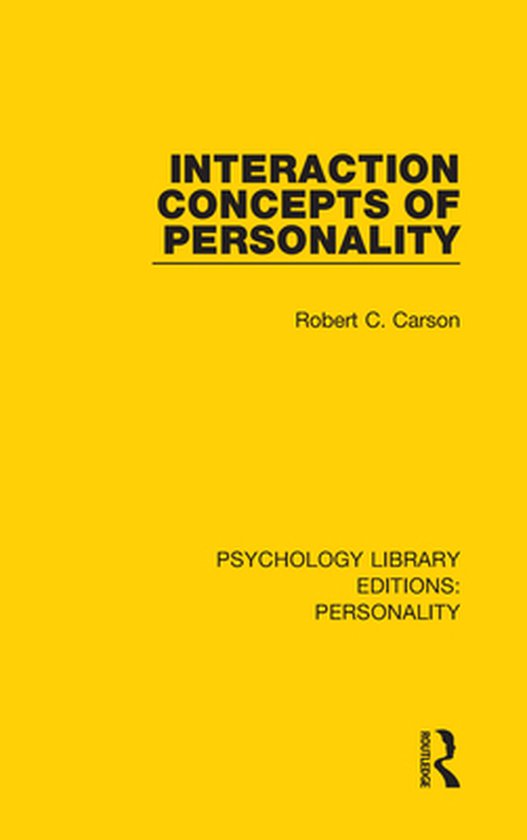 Psychology Library Editions: Personality - Interaction Conce ... - cover