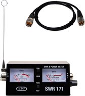 Compteur SWR/PWR K-PO SWR 171 + Câble PL-PL 90 CM - Radio CB