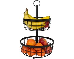 QUVIO Fruitmand 2 laags - Fruitschaal - Fruit organizer - Op