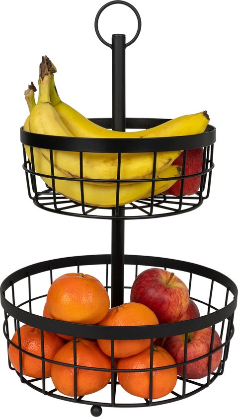 Deskundige Grijpen Lil QUVIO Fruitmand 2 laags - Fruitschaal - Fruit organizer - Opberger -  Decoratieve... | bol.com