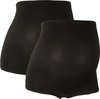 Duo pack zwarte Mamsy zwangerschapsboxershorts met hoge taille.