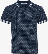 Unsigned heren polo met print - Blauw - Maat S