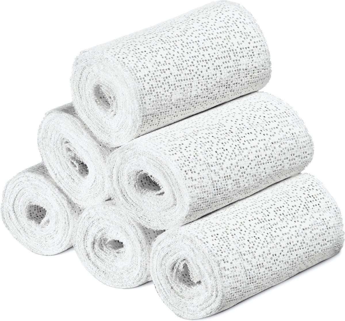 Navaris gipsverband kit - Huidvriendelijk gipsbuik pakket - Voor kunst, handvaardigheid, modelbouw en mallen - Set van 6 rollen - 3 m x 10 cm — afbeelding 6