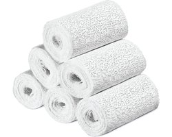 Navaris gipsverband kit - Huidvriendelijk gipsbuik pakket - Voor kunst, handvaardigheid, modelbouw en mallen - Set van 6 rollen - 3 m x 10 cm