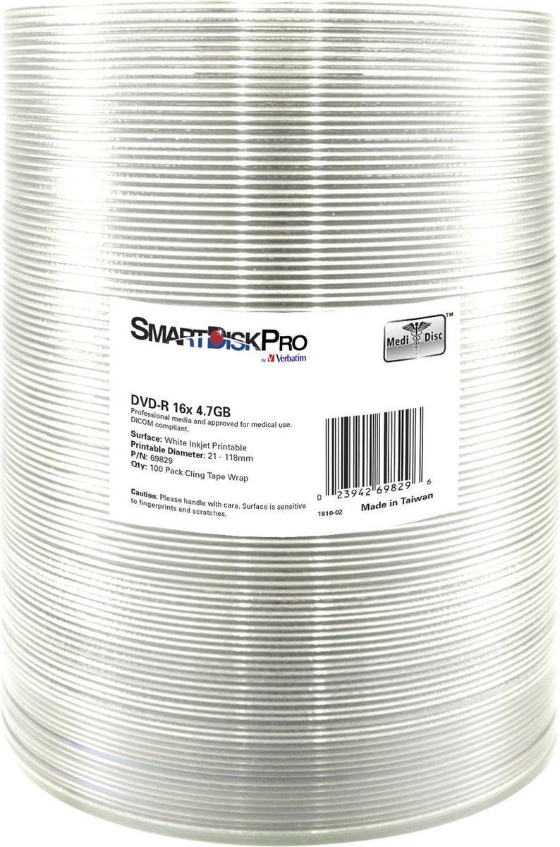 SmartDisk Pro DVD-R 4,7GB 16x Wrap (100x) Wit