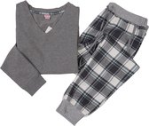 La-V pyjama sets voor Meisjes  met  jogging broek van flanel  Grijs 152-158