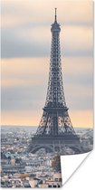 Poster Eiffeltoren - Parijs - Lucht - 60x120 cm