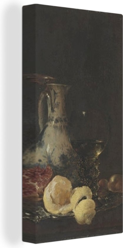 Peinture sur Toile Nature Morte à la Cruche en Porcelaine - Peinture de Willem Kalf - 80x160 cm - Décoration murale