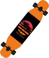 I Wannahave Longboard - 41 x 9 Inch - 107 x 26 cm - Max. Draagbaar 150KG ABEC PU Wielen Black Tropical