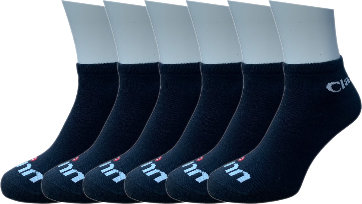 Classinn Low inn sneaker enkelsokken katoen 12 Paar zwart Maat 39-42 met logo