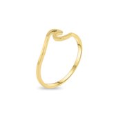 Xoo - Ring - Aanschuifring - Golven - Wanderlust - Wave - Waves - Schakel ring - Roestvrijstaal - RVS - Goud - Maat 18