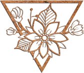 Cortenstaal wanddecoratie Flower 1.0 - Kleur: Roestkleur | x 57 cm