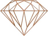 Cortenstaal wanddecoratie Diamond *OP=OP - Kleur: Roestkleur | x 60 cm