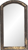 Wandspiegel 33*3*59 cm Zwart Hout, Glas Rechthoek Grote Spiegel Muur Spiegel Wand Spiegel