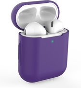 Apple AirPods 1/2 Hoesje in het donker Paars - TCH - Siliconen - Case - Cover - Soft case
