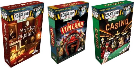 Afbeelding van het spel Uitbreidingsbundel - 3 Stuks - Escape Room - Murder Mystery & Funland & Casino
