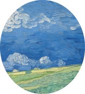 Korenveld onder onweerslucht, Vincent van Gogh - Foto op Dibond - ⌀ 40 cm