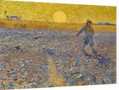 De zaaier, Vincent van Gogh - Foto op Dibond - 60 x 40 cm