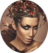 Chocolate Lady  - Foto op Dibond - ⌀ 40 cm