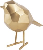 Present Time Decoratieve objecten Statue bird small polyresin Goudkleurig
