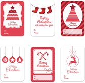Kerst Stickers - Cadeauversiering - Cadeaulabels - Kado naam tags - Etiketten Kerstmis - 24 stickers merry Christmas