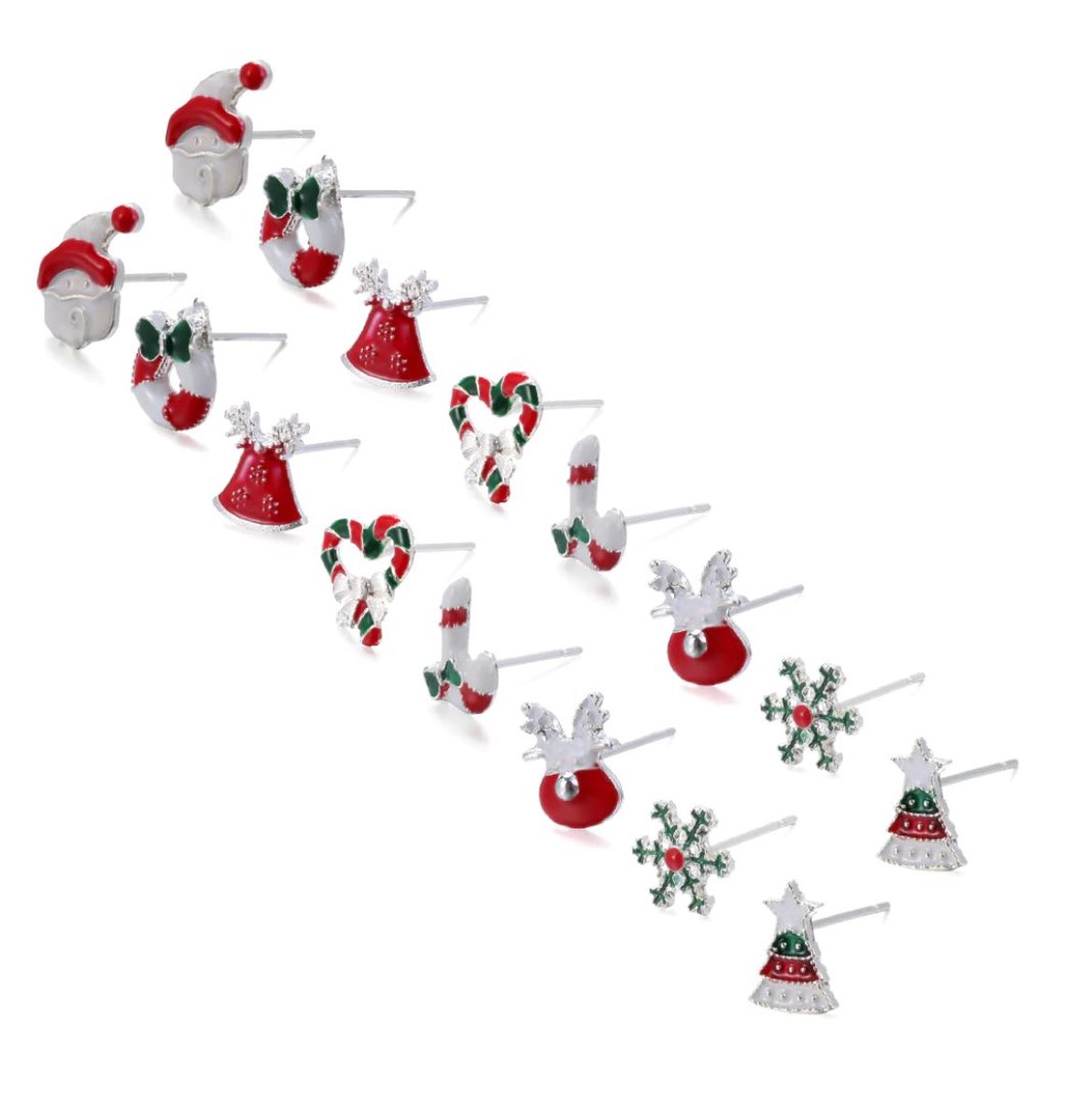Oorbellen, 1 paar kerst oorbellen sneeuwvlok leuke vrouwen cartoon kruk hanger bungelen oorbellen voor partij oorbellen voor feest (kleur naam: 4) (8 b