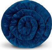 Gravity® therapeutische deken voor volwassenen / jongeren met glaskralen voor betere slaap - Verzwaringsdeken - Verzwaarde Deken - 135x200 12kg - Blauw - 4 seizoenen dekbed