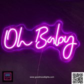 OH BABY - NEON Verlichting - Neon Licht - GoodMoodLights - Led verlichting - Sfeerverlichting - Wandlamd - Hanglamp - Neon Lamp - HANGMODEL - Neon Sign