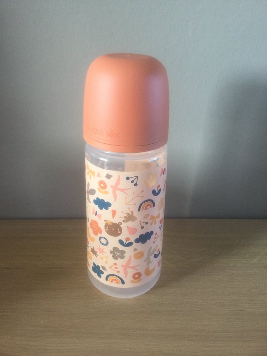 Babyflesje - Suavinex Forest Large Flow Oranje 360ml Silicone Fles SXSFX3072656