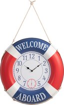 J-Line Klok Reddingsboei Resin Blauw/Rood