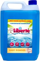 Geurverwijderaar - Liberté All in One Cleaner - Desinfectie - Dieren -Huis - Auto - Kantoor - Schoonmaakmiddel - 5L - Baby Powder