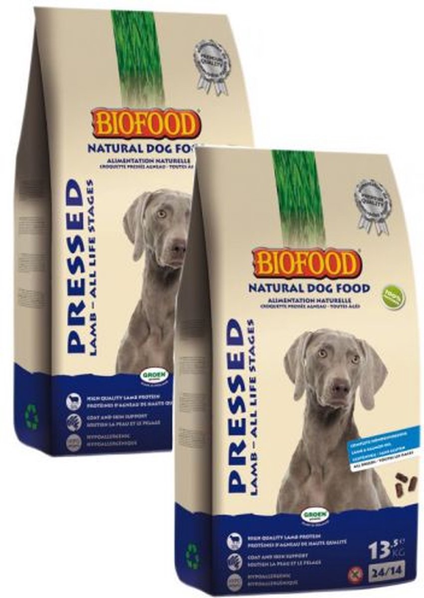 Biofood 13,5 kg Biofood geperst lam / rijst premium hondenvoer