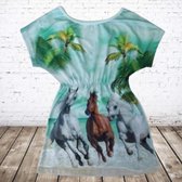 Paarden jurk beach mint -s&C-134/140-Kinderjurken