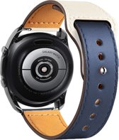 Smartwatch bandje - Geschikt voor Samsung Galaxy Watch 46mm, Samsung Galaxy Watch 3 45mm, Gear S3, Huawei Watch GT 2 46mm, Garmin Vivoactive 4, 22mm horlogebandje - PU leer - Fungus - Drukslu