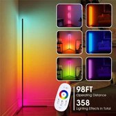 Moderne - LED-vloerlamp - RGB-vloerlamp - Kleurrijke staande lamp - voor woonkamer Sfeerverlichting - zwart