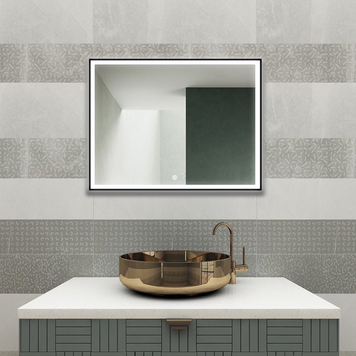 Spiegel met Verlichting - Badkamerspiegel - Wandspiegel - Spiegels - LED - Anti Condens - 60 cm breed