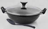 Poêle à wok en granit - 32 cm/5,5 litres (convient à toutes les sources de chaleur)
