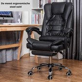 Dakta® Bureaustoel | Directiestoel | Ergonomisch | met Voetsteun | Manager | Kantoorstoel | met Kantelmechanisme | Zwart