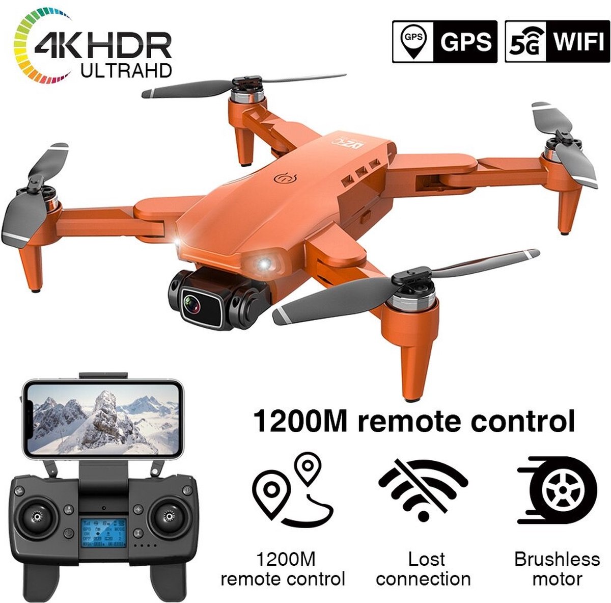 None - GPS Drone Camera 4k, Drone de transmission 5G WIFI FPV, 40 minutes  de vol sur 2 batteries, Moteur sans balais, Contrôle du téléphone portable,  Modes de vol multiples, Convient aux