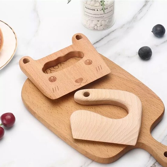 Couteau sûr en bois pour tout-petit pour enfants couteau Montessori jouet  ustens