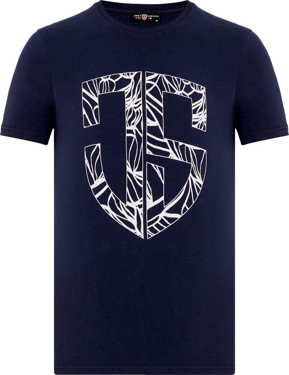 Jimmy Sanders – Walter – T shirt heren – Navy/blauw – Maat L
