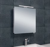 Bally Luxe Spiegelkast 60x60x14cm Met LED Verlichting Stopcontact Binnen en Buiten Spiegel Glazen Planken Aluminium