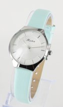 Longbo - Meibin - Dames Horloge - Turquoise/Zilver/Wit - 27mm