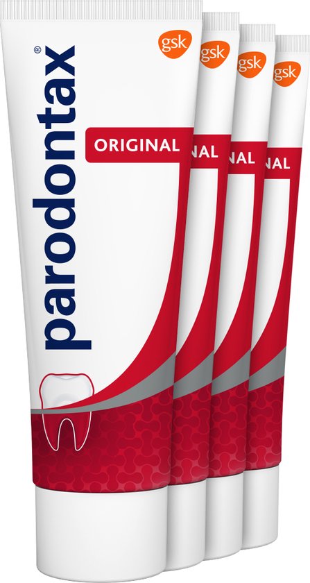 Onderhoud waterstof scheerapparaat Parodontax Original - Tandpasta - tegen bloedend tandvlees - 4x75 ml |  bol.com