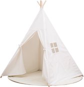 Happyment® Tipi tent kinderen - Speeltent - Wigwam speelgoed - Jongens & meisjes - 130CM